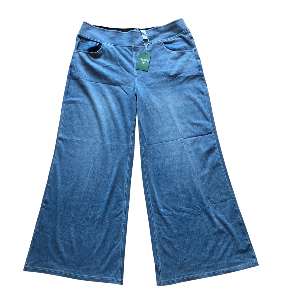 Halara Flex High Waisted Pockets Baggy Wide Leg Washed Casual Jeans XXL